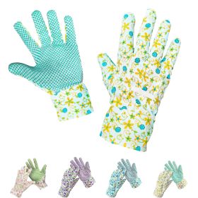 Yellow Floral Gardening Gloves for Women