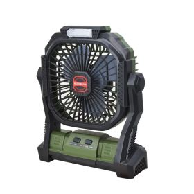 7800mAh Portable Camping Fan Rechargeable Multifunctional Mini Fan USB Outdoor Hang Ceiling Fan Led Light Desktop Fan Power Bank (Color: GREEN, Ships From: China)