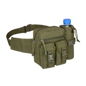 1pc Portable Denim Fanny Pack; Waist Bag; Large Capacity Multifunctional Bag For Outdoor Running; Camping Hiking Fishing (Color: GREEN)