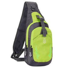 Chest Crossbody Bag Shoulder Bag for Men Travel Sports Gym (Color: GREEN, Type: Sports Bag)