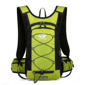 Hydration Pack Backpack For Running Hiking Cycling Climbing Camping Biking Cycling Bag Separate 2L Water Bladder (Color: GREEN)
