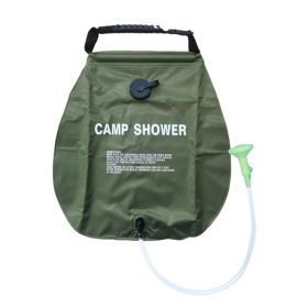 Outdoor Portable Camping Shower Water Bag for Home Use (Color: GREEN, Type: Camping Shower)